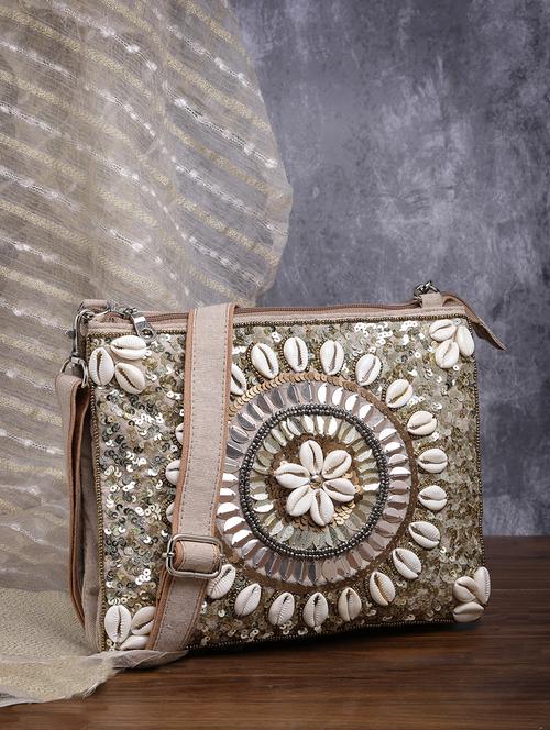 women cotton embellished sling bag - 21466981 -  Standard Image - 0