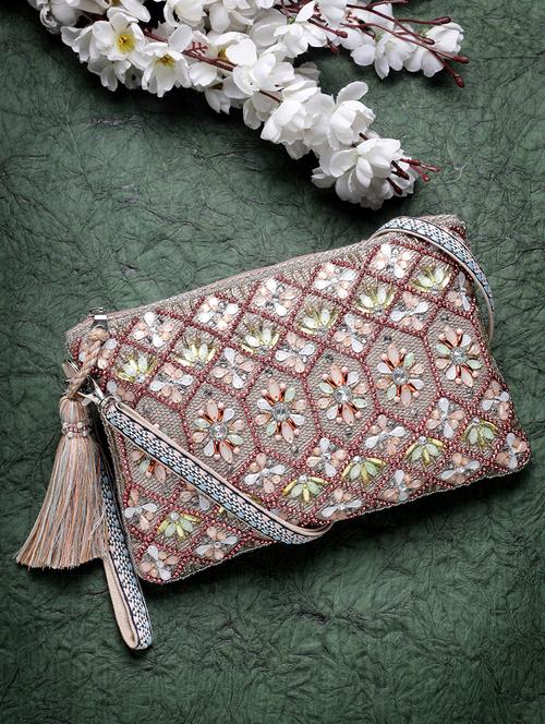women cotton embellished sling bag - 21466987 -  Standard Image - 0