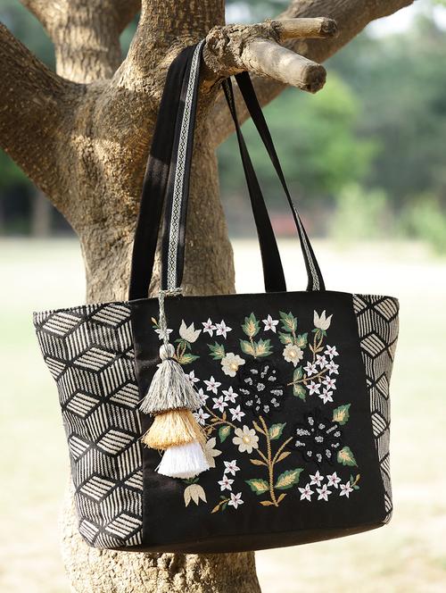 women black cotton regular tote bag - 21466992 - Standard Image - 0