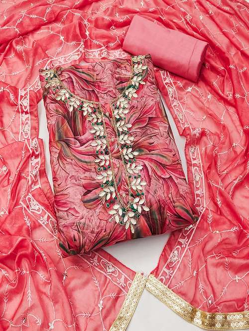 women embroidered unstitched suit set - 21467441 - Standard Image - 0