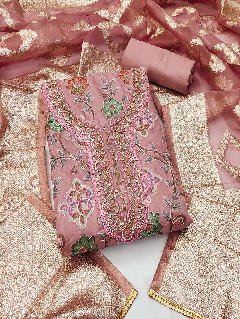 women embroidered unstitched suit set - 21467447 - Zoom Image - 0