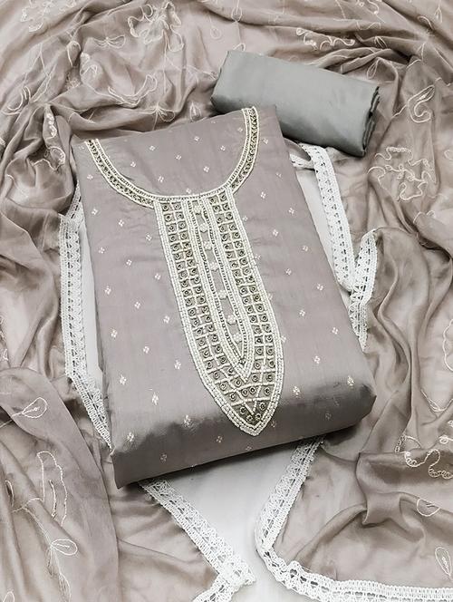 women embroidered unstitched suit set - 21467476 - Standard Image - 0