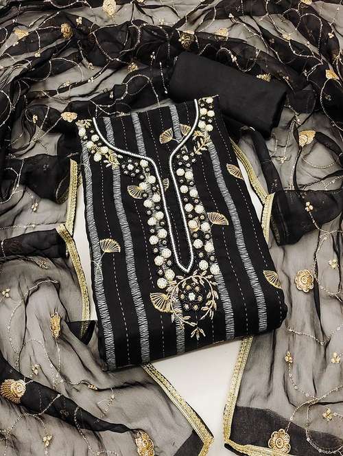women embroidered unstitched suit set - 21467582 - Standard Image - 0