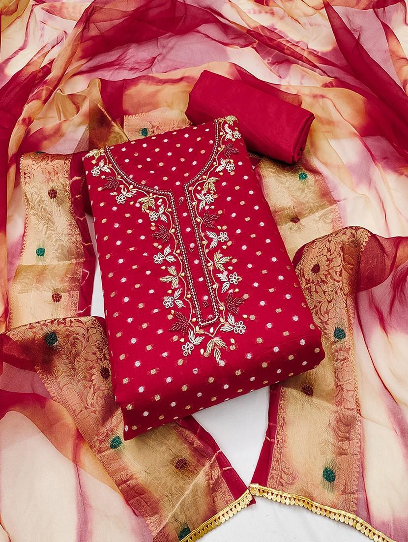 women embroidered unstitched suit set - 21467586 -  Zoom Image - 0