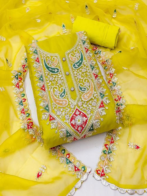 women embroidered unstitched suit set - 21467597 - Standard Image - 0