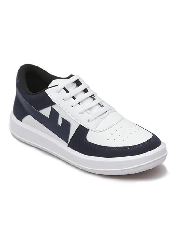 white synthetic laceup casual shoes - 21467629 - Zoom Image - 0