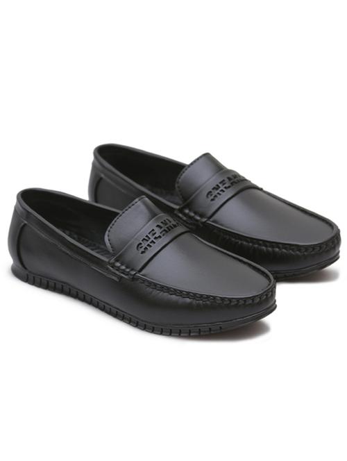 black slip on loafers - 21467637 - Standard Image - 0