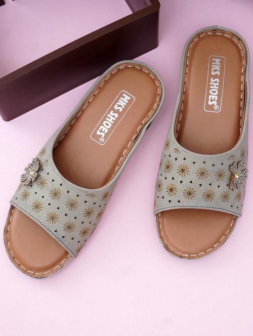 women beige slip on sandal - 21467694 - Standard Image - 0