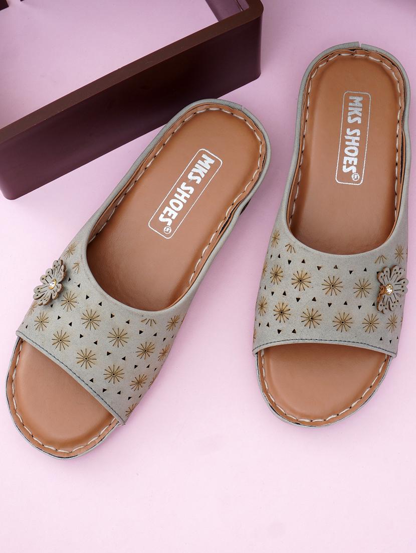 women beige slip on sandal - 21467694 - Zoom Image - 0