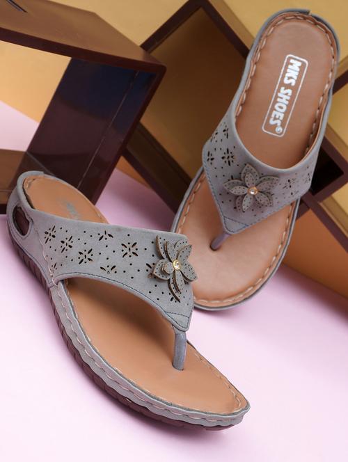 women grey toe separator sandal - 21467697 -  Standard Image - 0