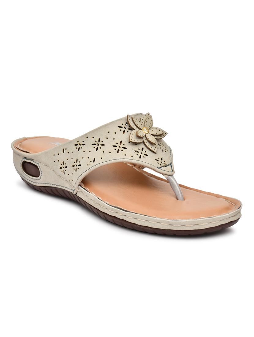 women grey textured toe separator sandal - 21467698 -  Zoom Image - 0