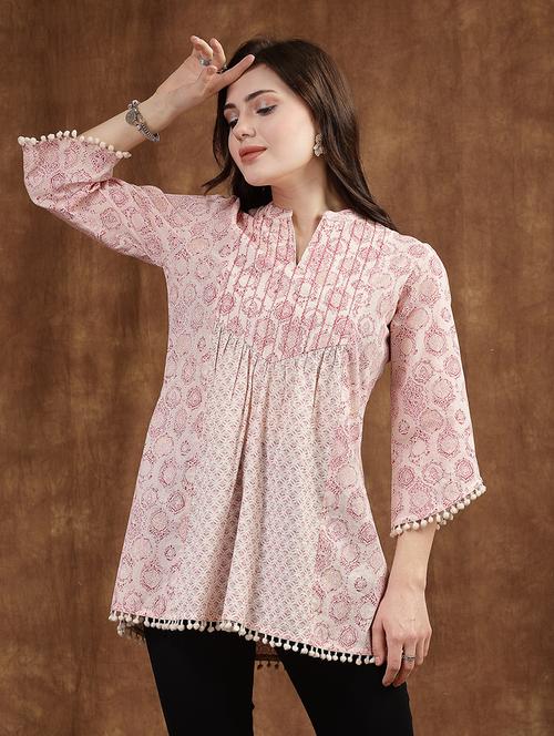women beige cotton a-line kurta - 21468495 -  Standard Image - 0