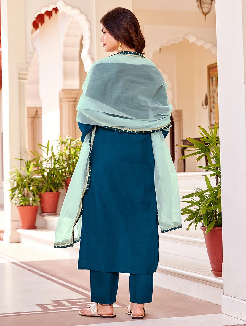 women kurta pant set with dupatta - 21468762 - Standard Image - 2