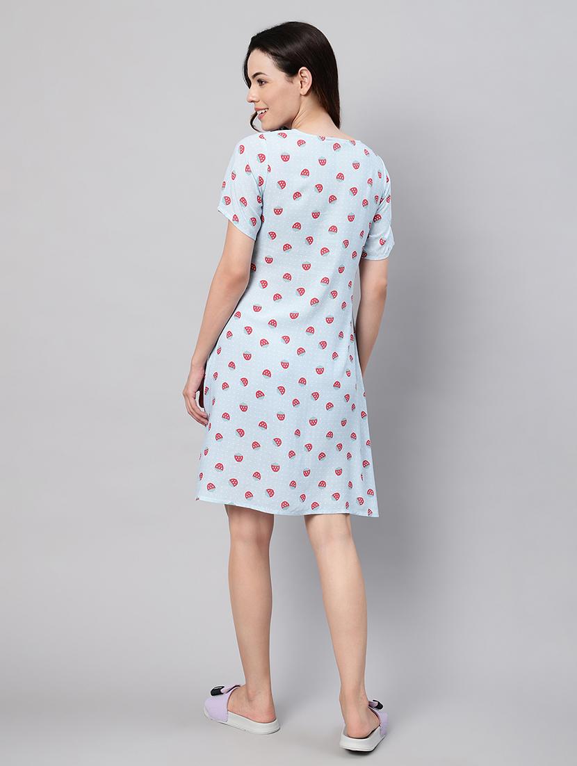blue rayon nighty sleepshirts & - 21469254 - Standard Image - 2