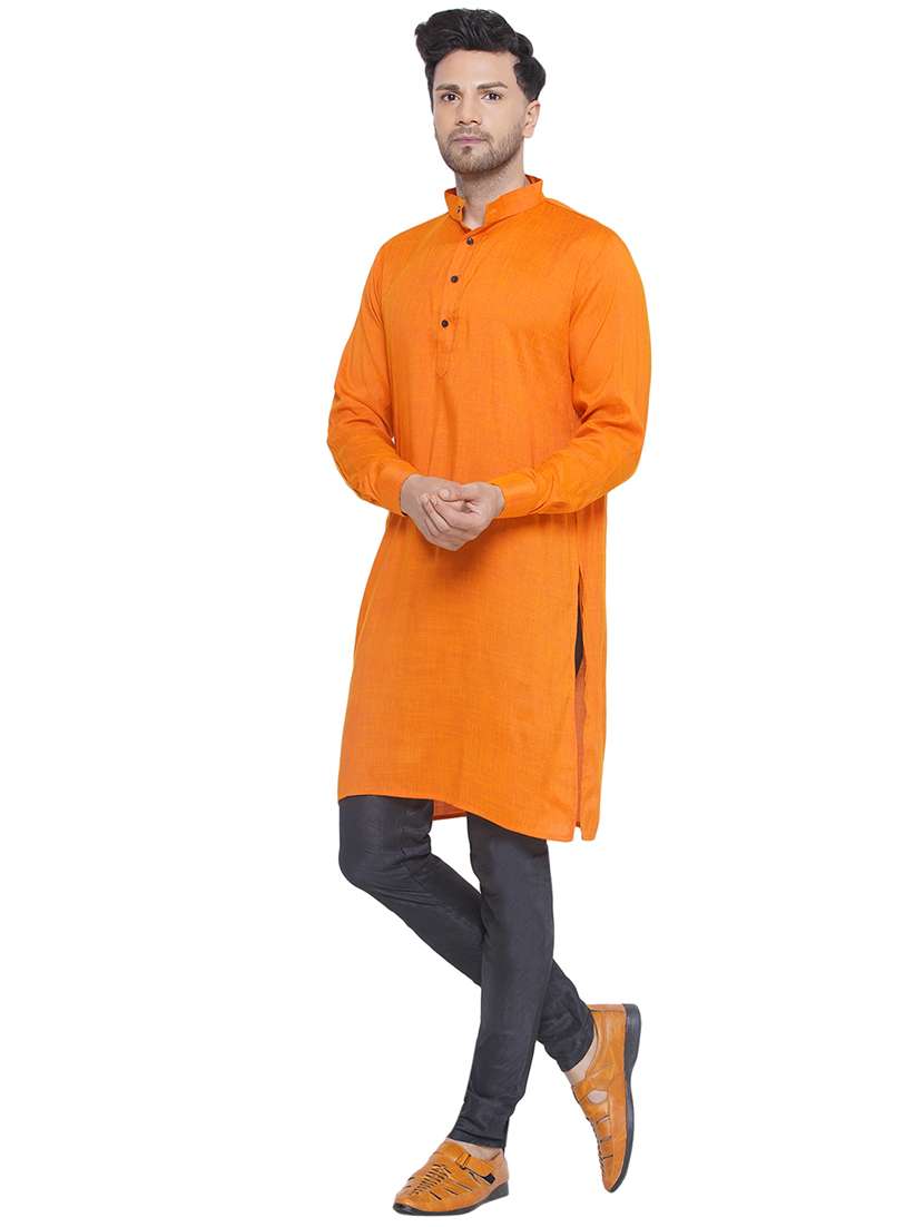 men solid mandarin neck kurta  - 21469315 -  Standard Image - 2