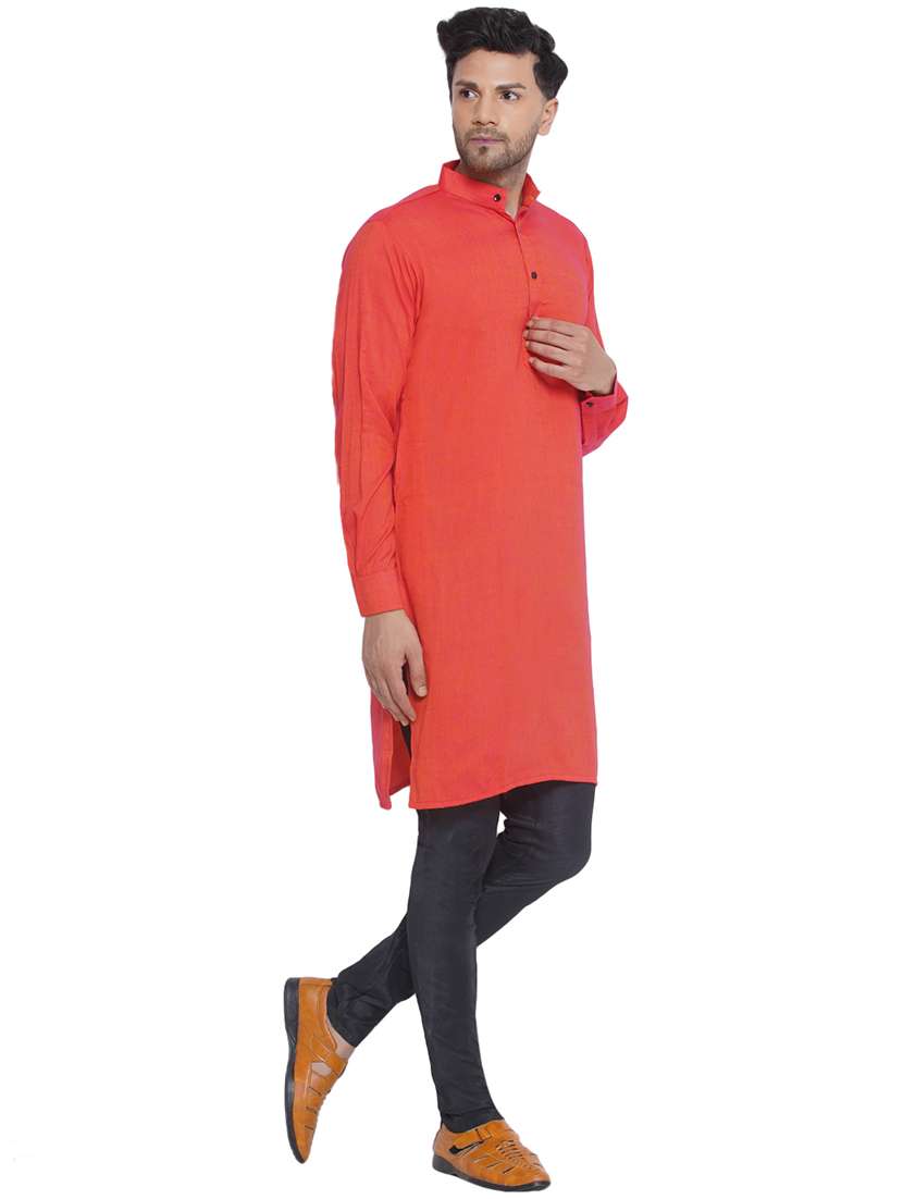 men solid mandarin neck kurta  - 21469323 -  Standard Image - 2