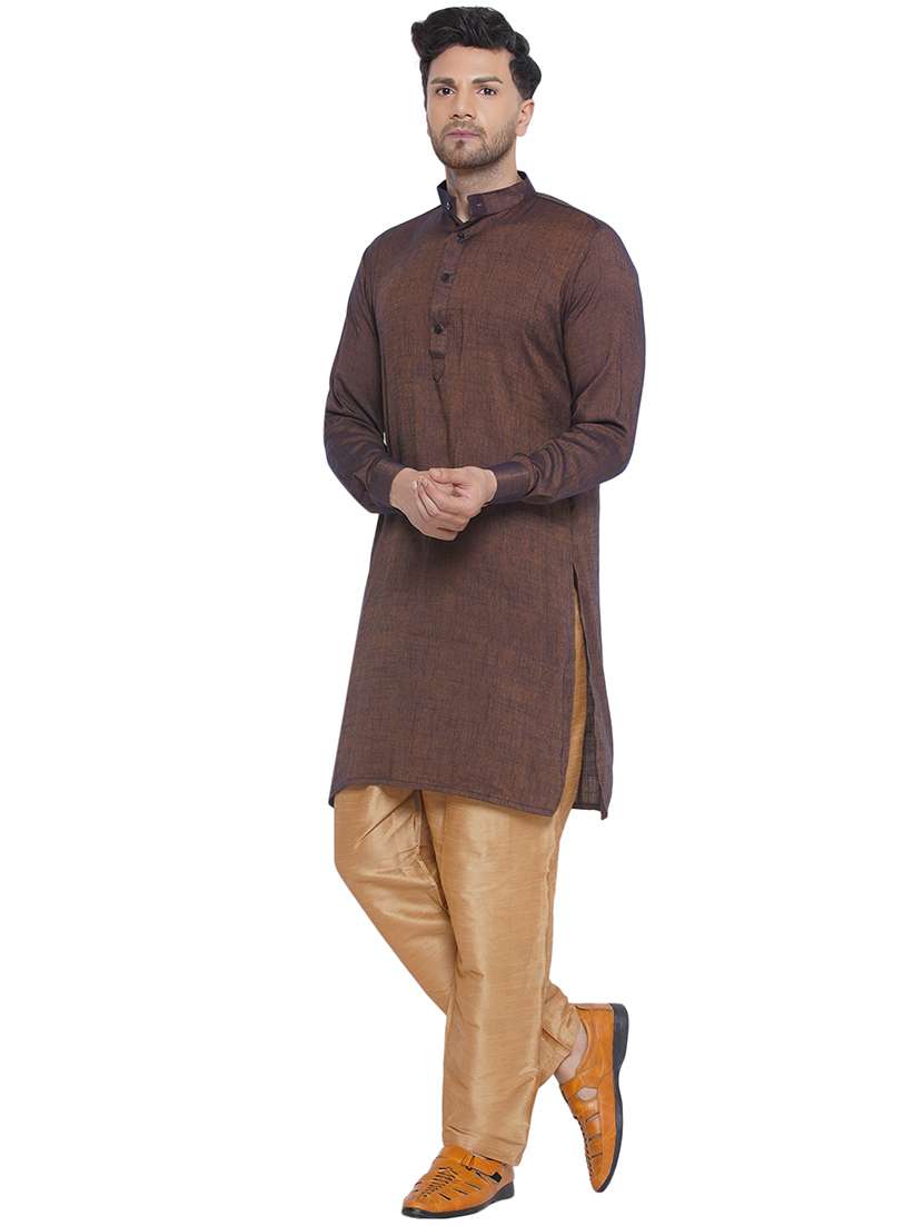 men solid mandarin neck kurta  - 21469325 -  Standard Image - 2