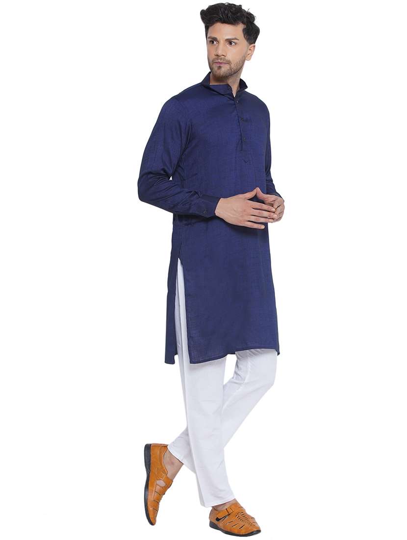 men solid mandarin neck kurta  - 21469327 -  Standard Image - 2