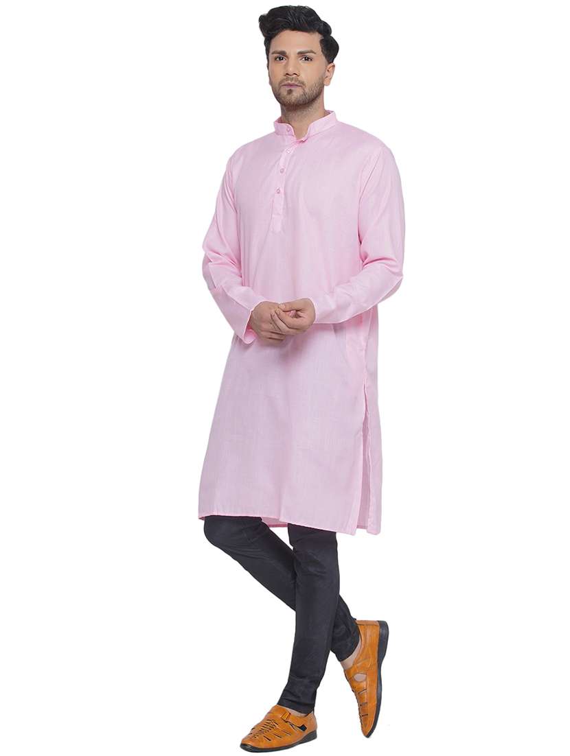 men solid mandarin neck long kurta  - 21469340 -  Standard Image - 2