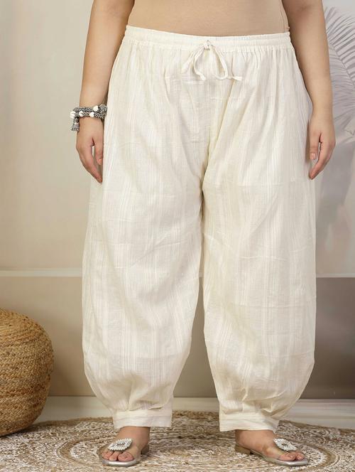 women off white solids salwar - 21469495 -  Standard Image - 0
