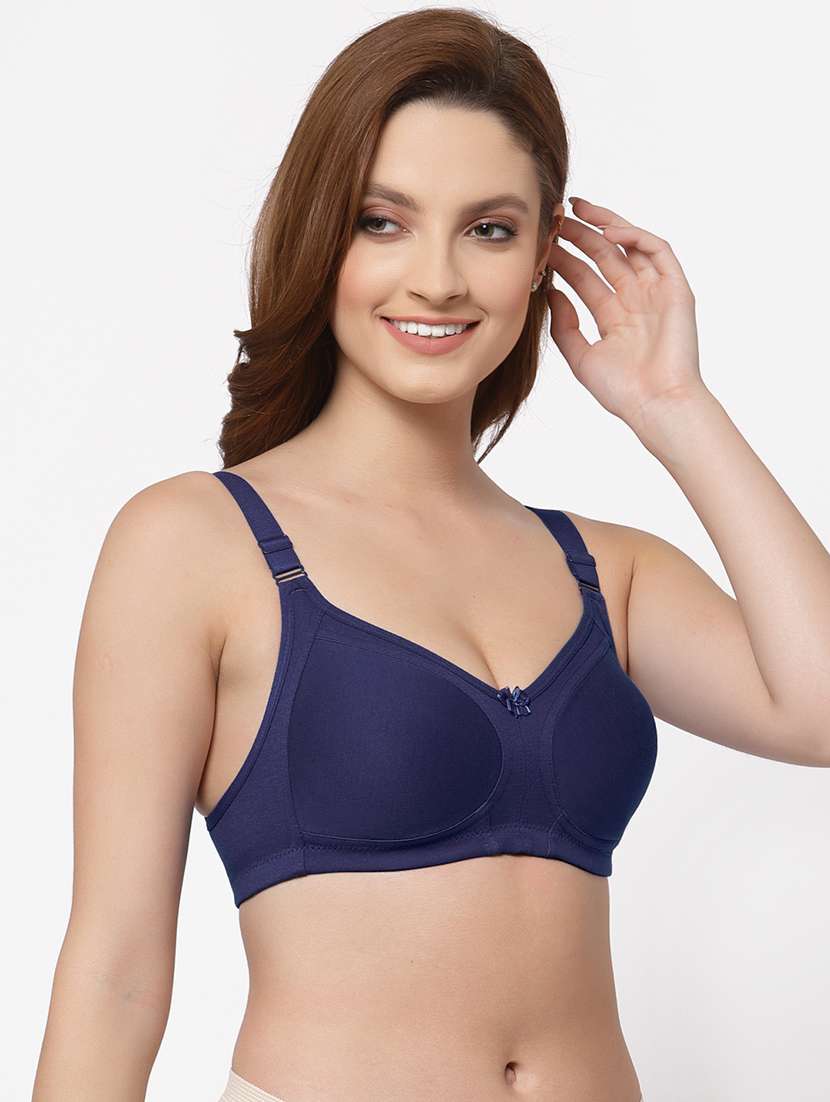 women solid cotton blend minimizer bra - 21470301 -  Standard Image - 2