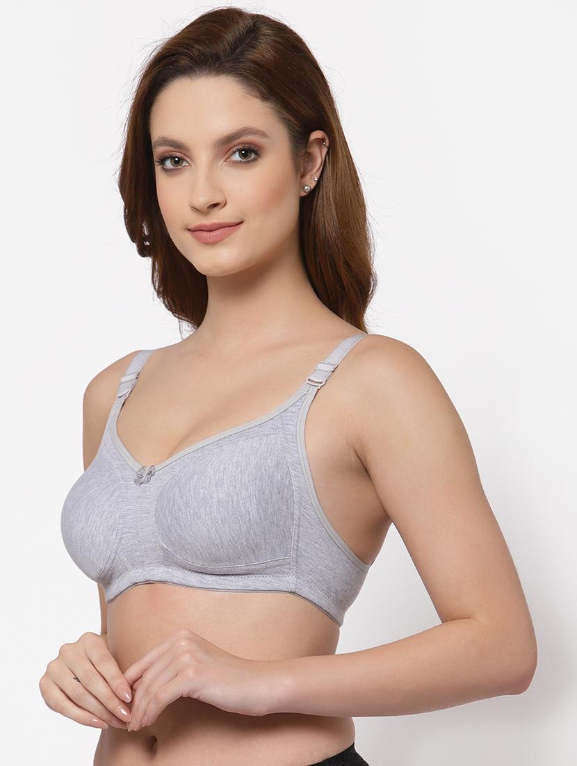 women solid cotton blend minimizer bra - 21470304 - Standard Image - 2