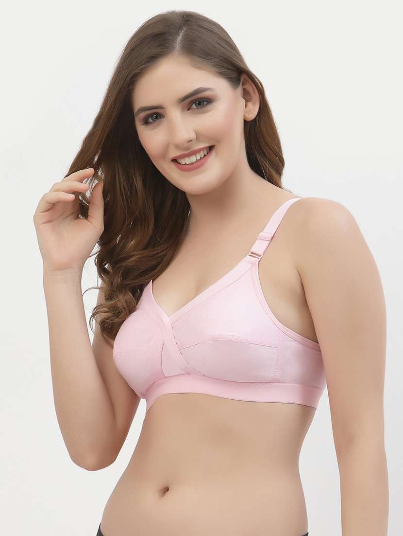 pack of 2 multi colored solid bra - 21470713 -  Standard Image - 2