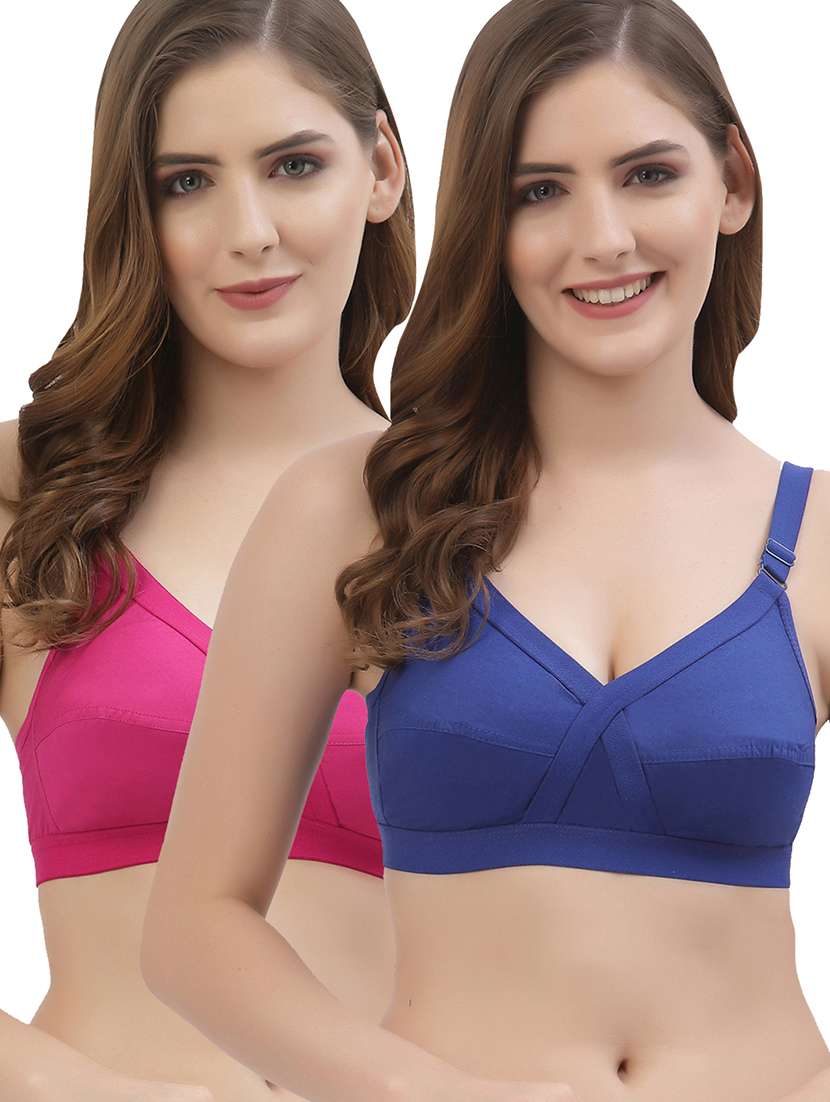 women pack of 2 cotton regular bra