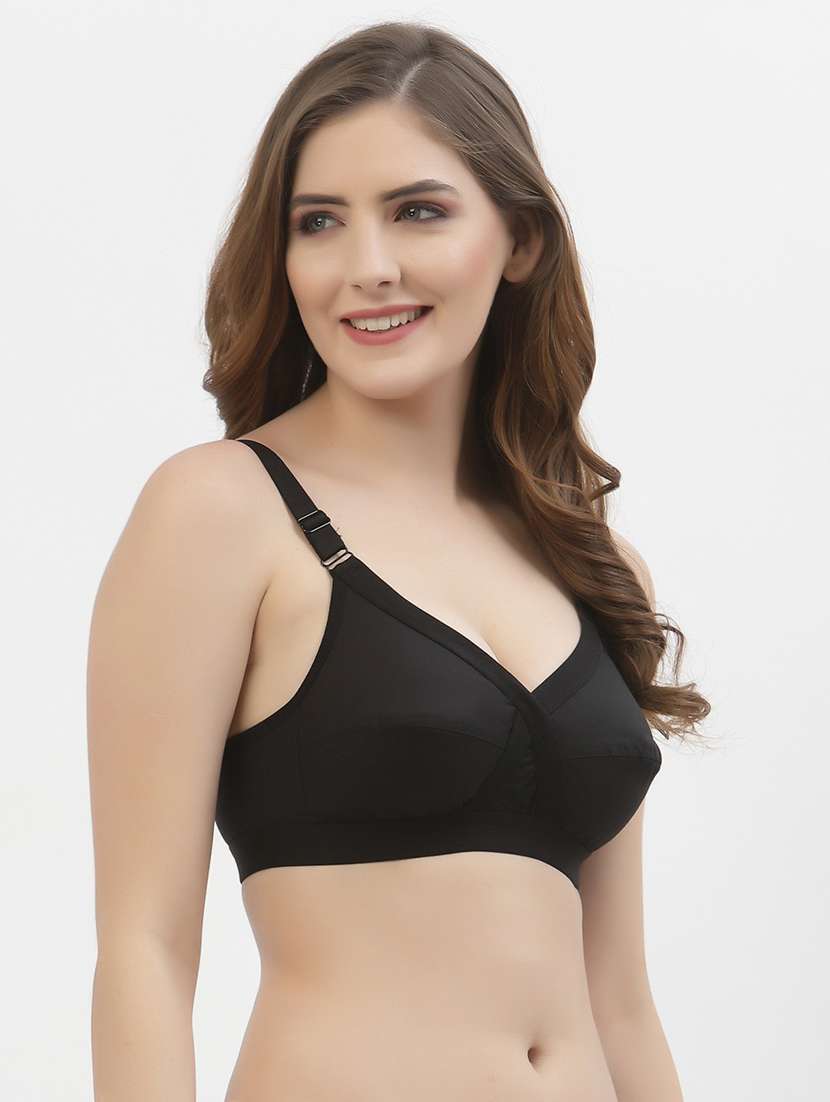 women pack of 2 solid regular bra - 21470782 -  Standard Image - 2