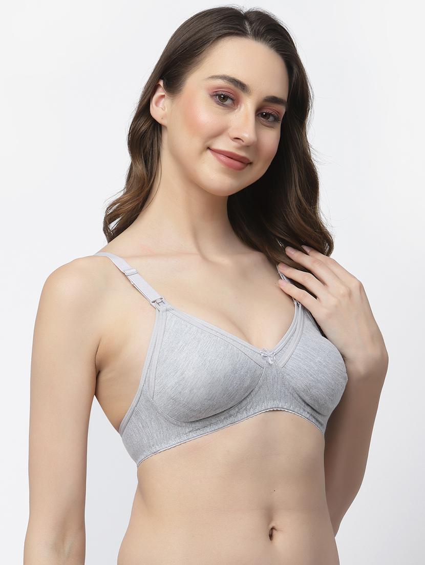 grey cotton blend regular bra - 21470839 - Standard Image - 2