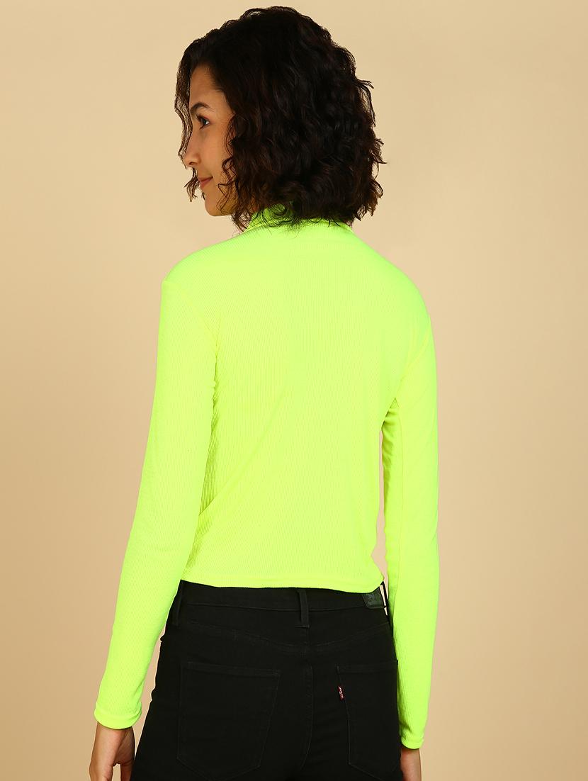 women neon solids long sleeves top - 21472316 - Standard Image - 2