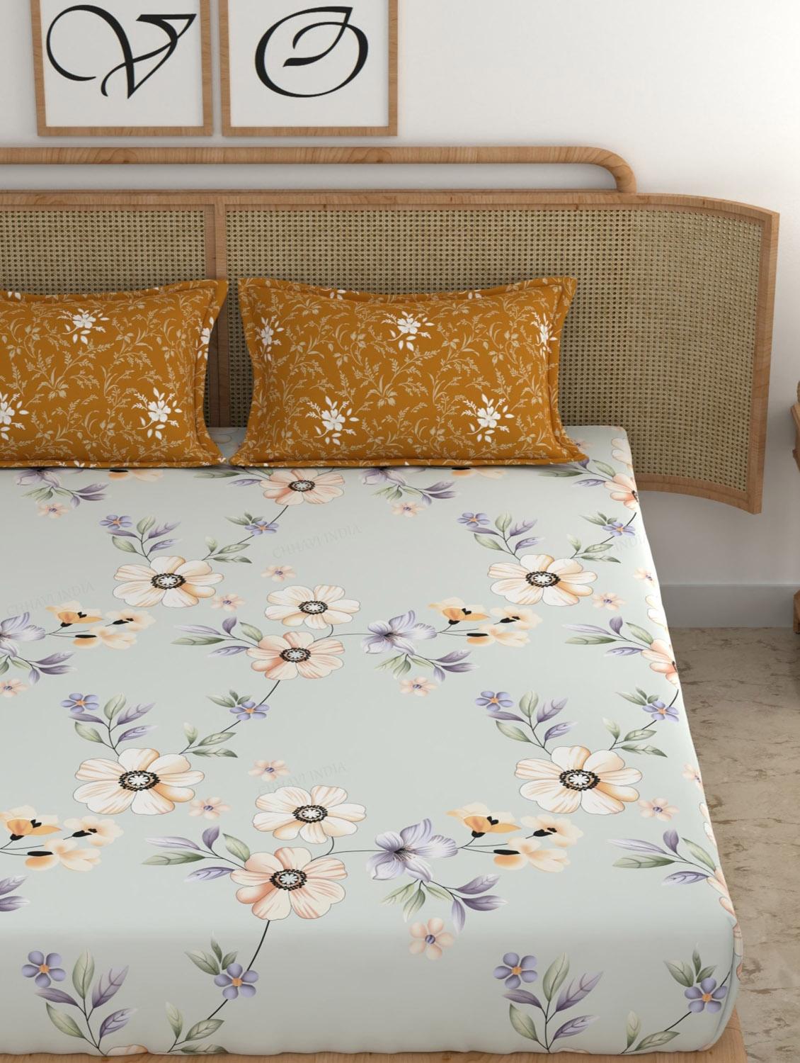 chhavi india 210 tc double king bedsheet - 21473481 - Standard Image - 2