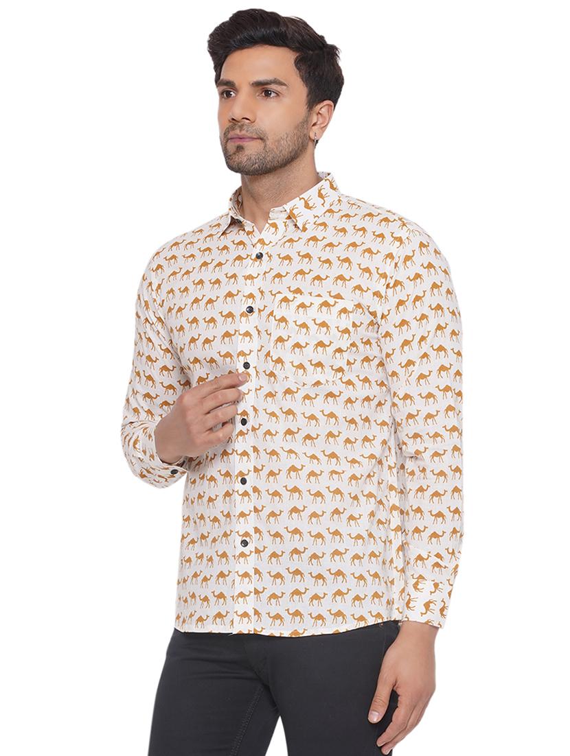 men printed long sleeve cotton casual shirt - 21473548 - Standard Image - 2