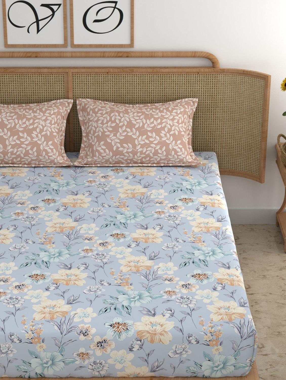 chhavi india 210 tc double king bedsheet - 21473584 - Standard Image - 2
