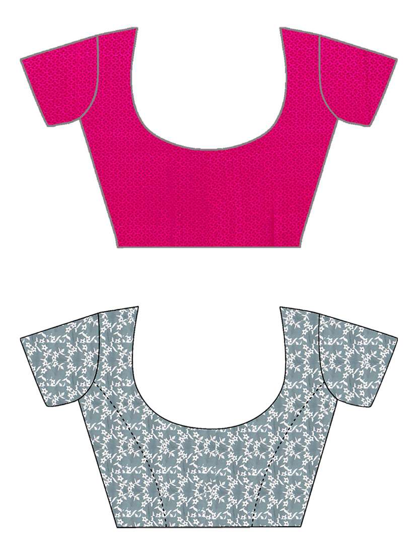 women pack of 2 printed casual wear saree with blouse - 21474338 -  Standard Image - 2