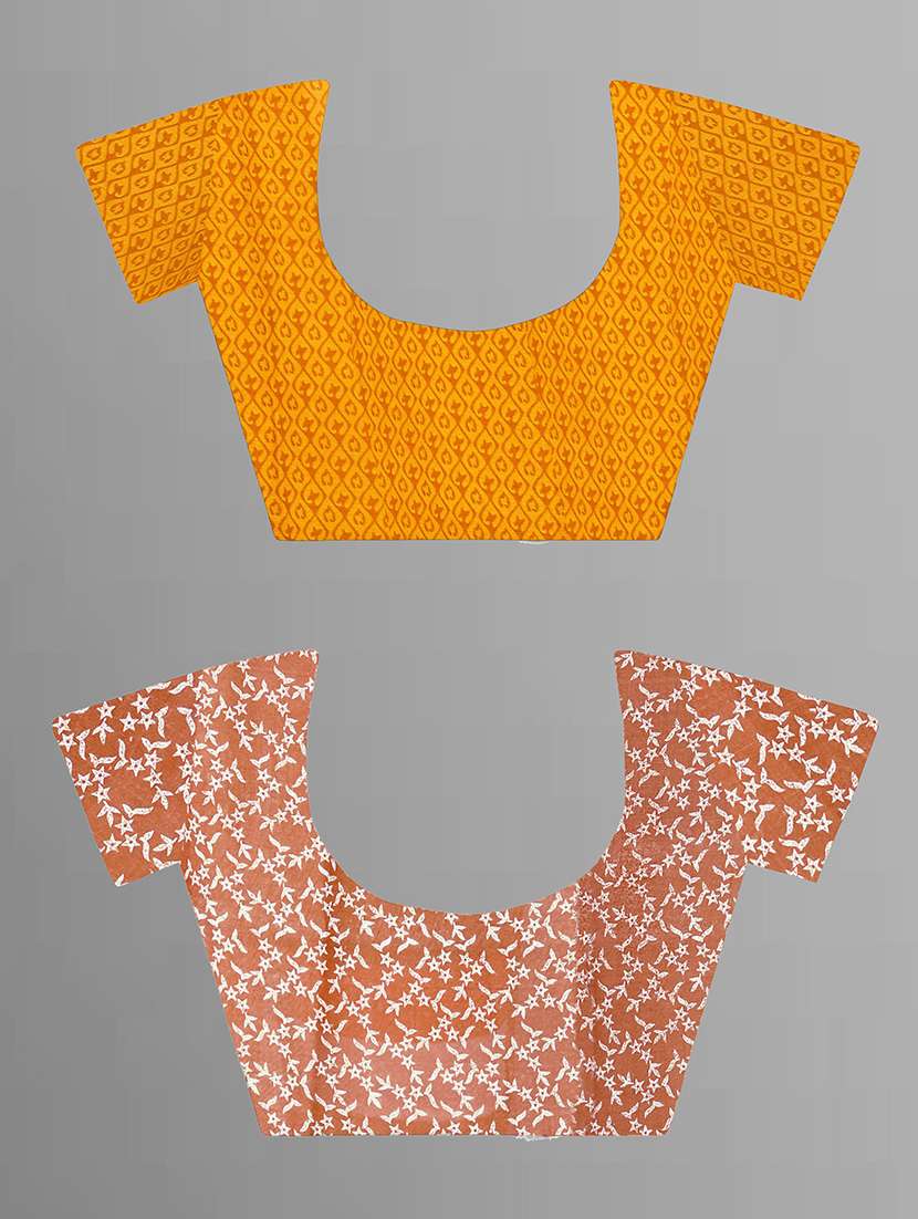 pack of 2 casual wear combo sarees with blouse - 21474399 -  Standard Image - 2