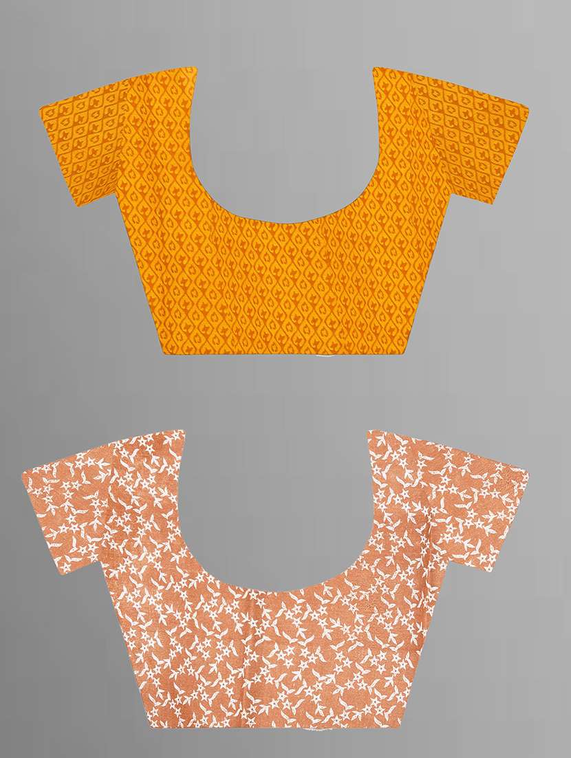 pack of 2 casual wear combo sarees with blouse - 21474455 -  Standard Image - 2