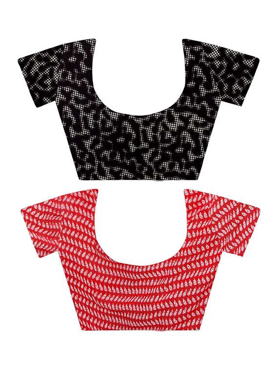 women pack of 2 casual wear sarees with blouse - 21474614 -  Standard Image - 2