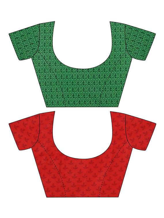 women pack of 2 printed casual wear saree with blouse - 21475159 - Standard Image - 2