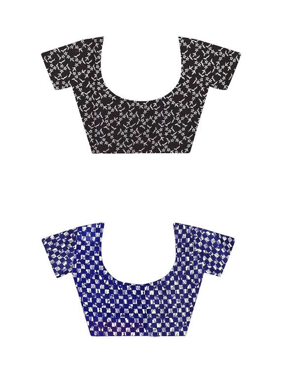 women pack of 2 casual wear combo sarees with blouse - 21475228 -  Standard Image - 2