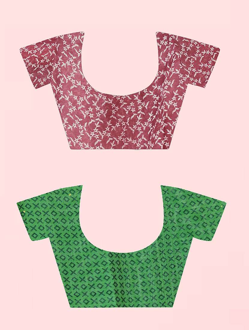 women pack of 2 casual wear combo sarees with blouse - 21475464 -  Standard Image - 2