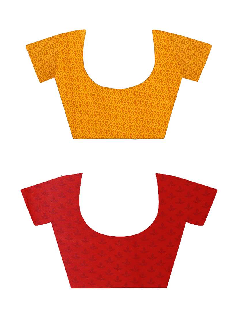 women pack of 2 casual wear combo sarees with blouse - 21475754 -  Standard Image - 2
