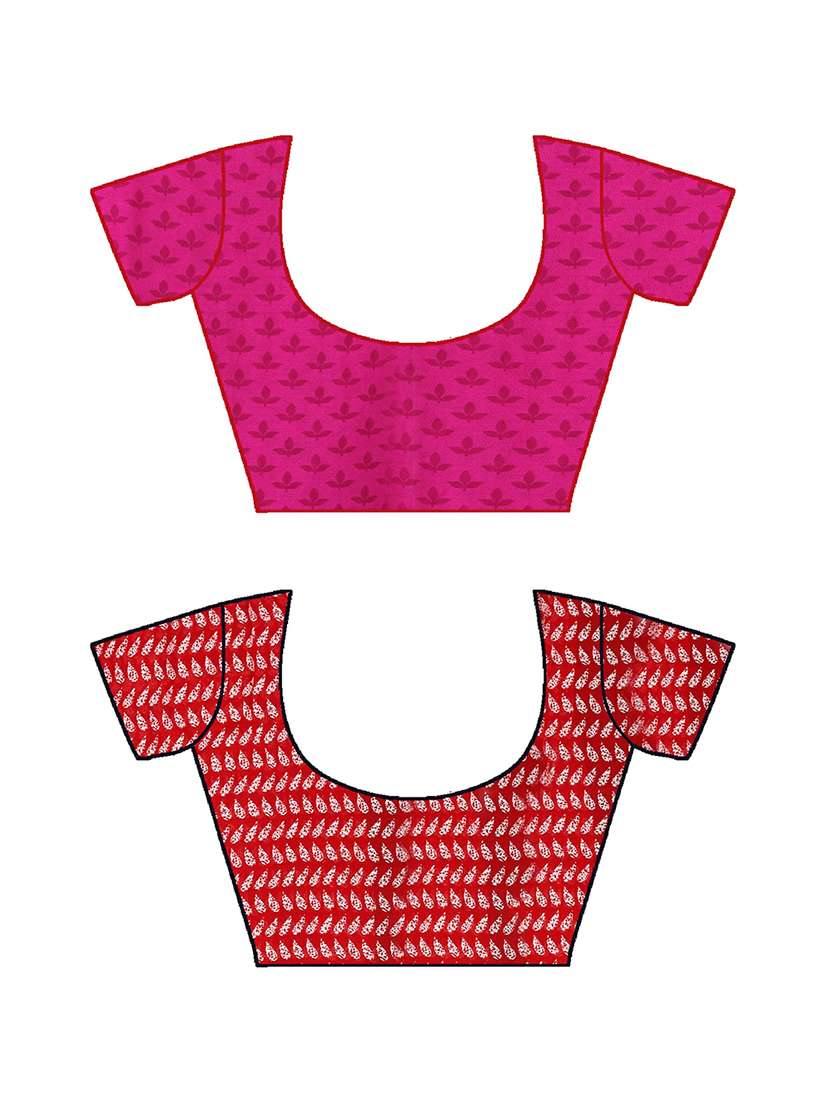 women pack of 2 printed casual wear saree with blouse - 21476008 -  Standard Image - 2