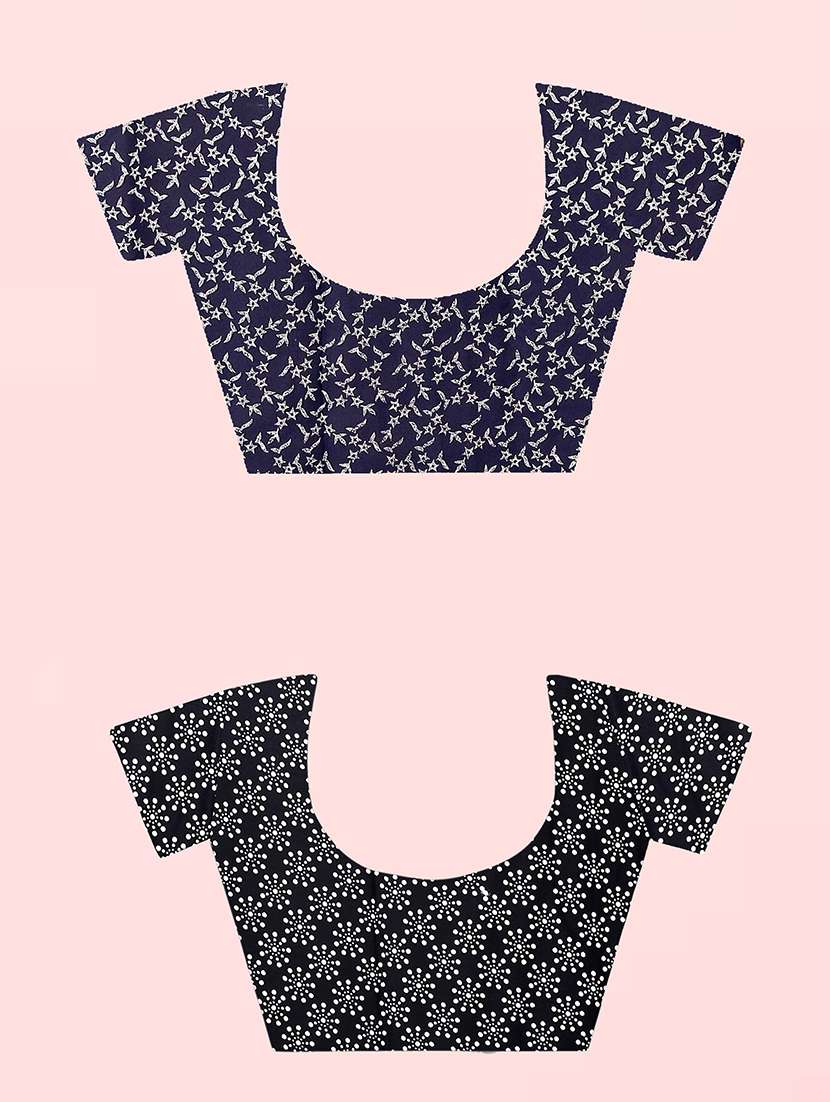 women pack of 2 casual wear combo sarees with blouse - 21476191 -  Standard Image - 2