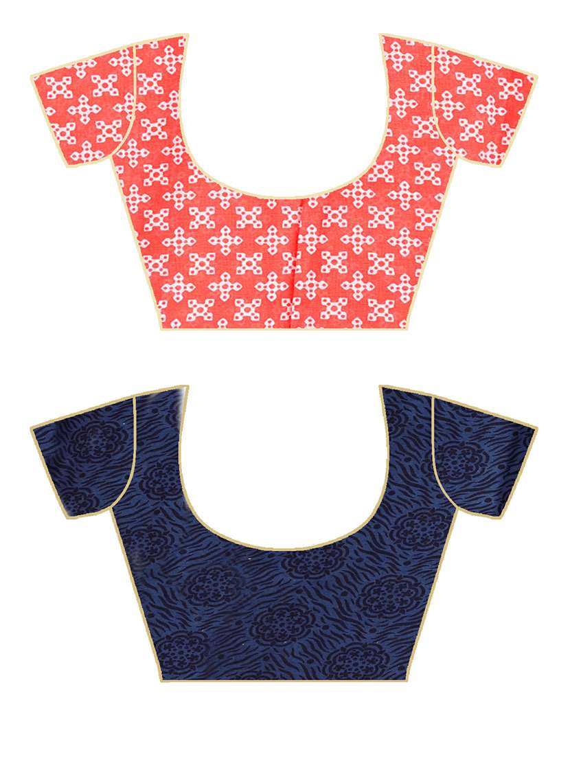 women pack of 2 casual wear combo sarees with blouse - 21476763 -  Standard Image - 2