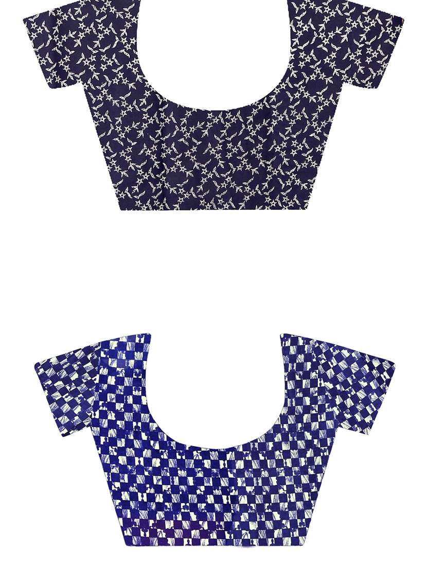 women pack of 2 casual wear combo sarees with blouse - 21476791 -  Standard Image - 2