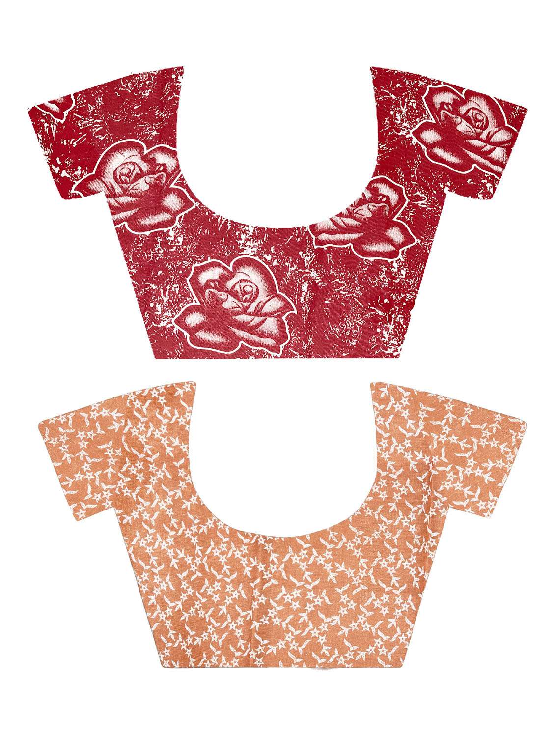 women pack of 2 printed casual wear saree with blouse - 21476819 -  Standard Image - 2