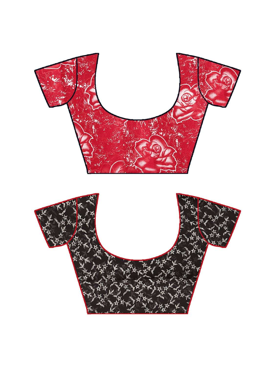 women pack of 2 casual wear combo sarees with blouse - 21476929 -  Standard Image - 2