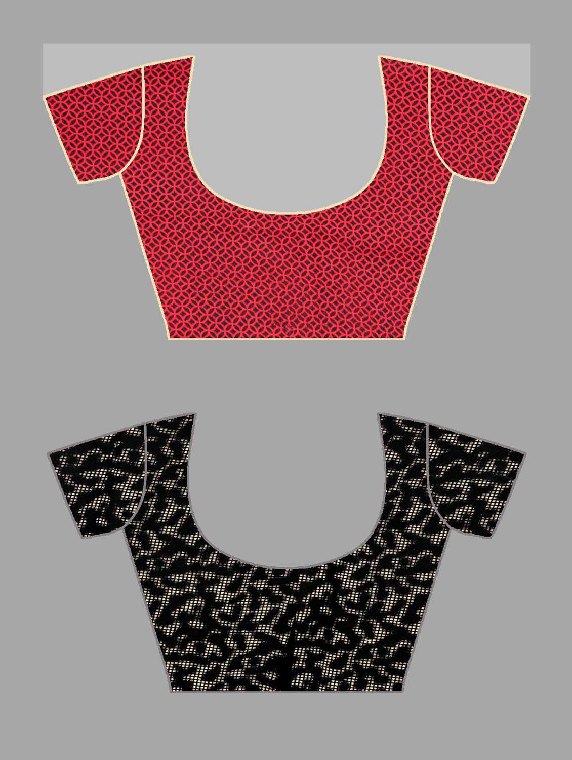 pack of 2 printed casual wear sarees with blouse - 21476986 -  Standard Image - 2