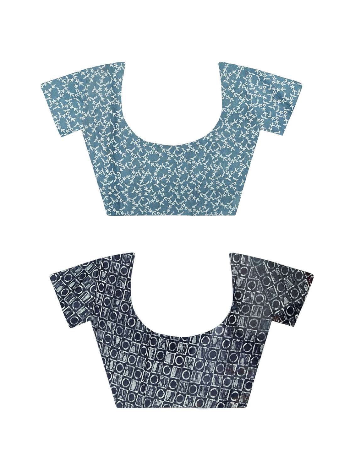 pack of 2 printed casual wear sarees with blouse - 21477032 -  Standard Image - 2